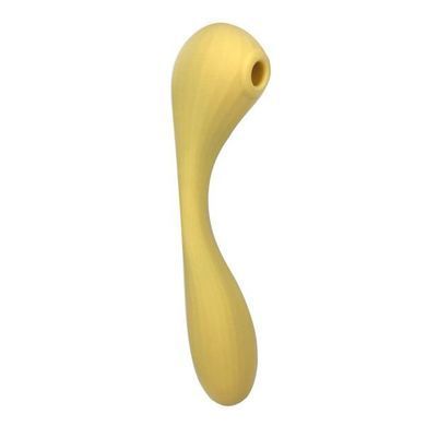 Вакуумный вагинально-клиторальный стимулятор Magic Motion Bobi Yellow, управление со смартфона, Жёлтый