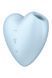 Вакуумный стимулятор-сердечко с вибрацией Satisfyer Cutie Heart Blue