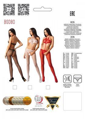 Открытый бодистокинг Passion BS080 black