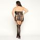 Бодистокинг с имитацией чулок Size Plus Black
