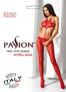 Открытый бодистокинг Passion BS080 red