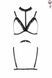 Бюстгальтер-стрепы с чокером SHELLY BRA black XXL/XXXL - Passion Exclusive