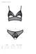 Комплект: браллет с ажурным лифом и открытыми трусиками Christa Set with Open Bra black L/XL &mdash; Passi