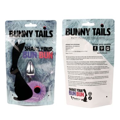 Анальная пробка FeelzToys - Bunny Tails Butt Plug Purple