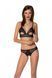 Комплект Passion Christa Set black S/M: браллет с ажурным лифом и открытыми трусиками, Черный