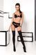 Комплект белья TONYA SET black XXL/XXXL - Passion Exclusive: трусики, лиф, пояс для чулок