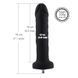 Силиконовый фаллоимитатор для секс-машин Hismith 7.1&Prime; Anal Dildo Black, система KlicLok