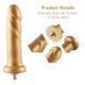 Золотой фаллоимитатор Hismith 6.8&Prime; Golden Silicone Dildo, система KlicLok