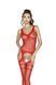 Бодистокинг Passion BS038 red, комбинезон, имитация чулок и пояса