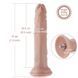 Реалистичный фаллоимитатор для секс-машин Hismith 7.5&Prime; Flexible Silicone Dildo, система KlicLok