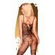 Бодистокинг с чулками и геометрическим рисунком Penthouse - Firecracker Black XL, Черный