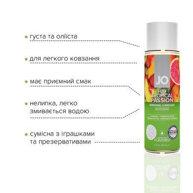 Смазка на водной основе System JO H2O - Tropical Passion (60 мл) без сахара, растительный глицерин
