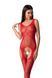 Бодистокинг Passion BS061 red, комбинезон, имитация чулок
