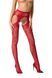 Сексуальные колготки-бодистокинги Passion S022 One Size, Red, имитация чулок и пояса с гартерами
