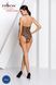 Бодистокинг в крупную сетку Passion BS087 black, открытая спина, халтер, с доступом