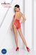 Бодистокинг в крупную сетку Passion BS087 red, открытая спина, халтер, с доступом