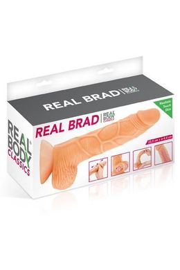 Фаллоимитатор с подвижной крайней плотью Real Body - Real Brad