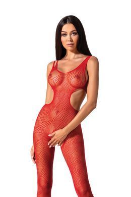 Эротический бодистокинг с рисунком Passion BS085 red