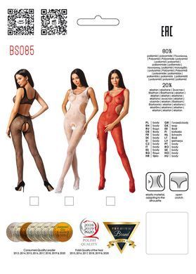 Эротический бодистокинг с рисунком Passion BS085 red