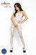 Бодистокинг Passion BS006 white, комбинезон, имитация чулок и пояса