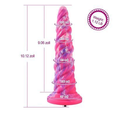 Фантазийный фаллоимитатор 10.12&Prime; для секс-машин Hismith Silicone Dildo rose Monster Series
