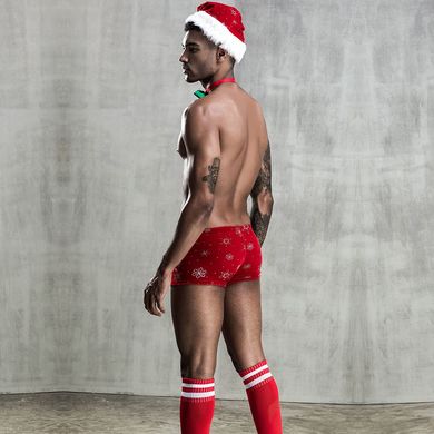 Новогодний мужской эротический костюм "Любимый Санта", One Size Red