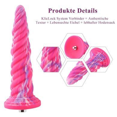Фантазийный фаллоимитатор 10.12&Prime; для секс-машин Hismith Silicone Dildo rose Monster Series