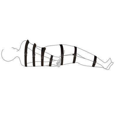 Ремни для бондажа Art of Sex - BDSM Bondage Black Night Simple