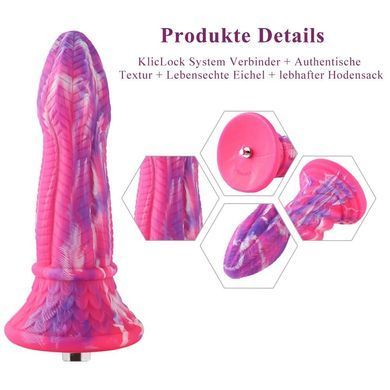 Фаллоимитатор для секс-машин Hismith 10.3&Prime; Silicone Monster Dildo Series, система крепления KlicLok