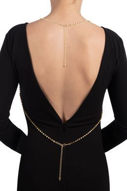 Золотистая цепочка для бюста Bijoux Pour Toi &ndash; Elena Gold со стразами