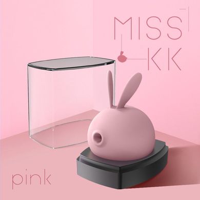 Вакуумный клиторальный стимулятор с вибрацией KisToy Miss KK Pink