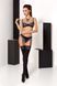 Кружевной комплект белья Passion GISELE SET XXL/XXXL Black, бюстгальтер, трусики с пажами