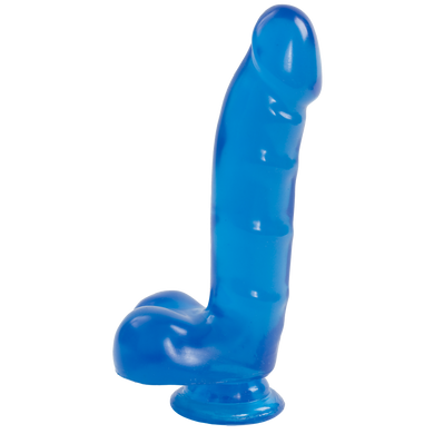 Фаллоимитатор Doc Johnson Jelly Jewels - Cock and Balls with Suction Cup - Blue