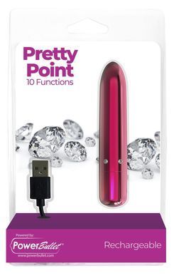 Вибропуля PowerBullet - Pretty Point Rechargeable Bullet Pink, Розовый