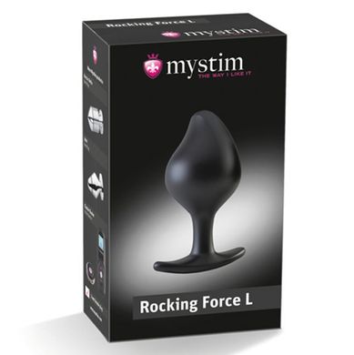 Силиконовая анальная пробка Mystim Rocking Force L для электростимулятора, диаметр 4,7см