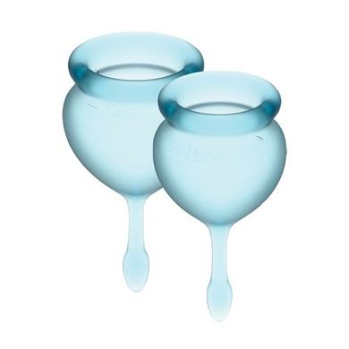 Менструальная чаша Satisfyer Feel Good light blue 2 шт в комплекте