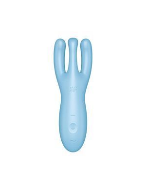 Клиторальный смарт вибратор Satisfyer Threesome 4 Blue с тремя пальчиками