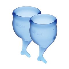 Менструальная чаша Satisfyer Feel Good dark blue 2 шт в комплекте