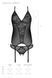 Корсет с пажами, трусики с ажурным декором и открытым шагом Ursula Corset white L/XL &mdash; Passion