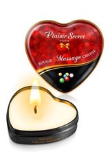 Массажная свеча сердечко Plaisirs Secrets Bubble Gum (35 мл)