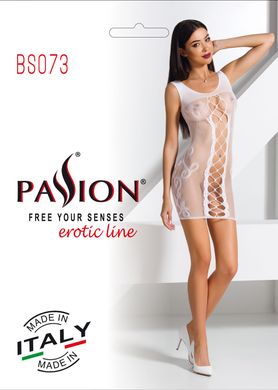 Откровенное платье-сетка Passion BS073 white