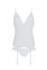 Корсет с пажами, трусики с ажурным декором и открытым шагом Ursula Corset white S/M &mdash; Passion
