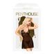 Мини-платье с кружевным лифом и стрингами Penthouse - Bedtime Story Black M/L, Черный