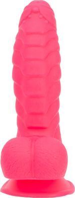 Ребристый фаллоимитатор на присоске ADDICTION &mdash; Tom 7&Prime; Dildo With Balls &mdash; Pink, вибропуля в подарок