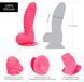 Ребристый фаллоимитатор на присоске ADDICTION &mdash; Tom 7&Prime; Dildo With Balls &mdash; Pink, вибропуля в подарок