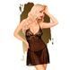 Мини-платье с кружевным лифом и стрингами Penthouse - Bedtime Story Black L/XL, Черный