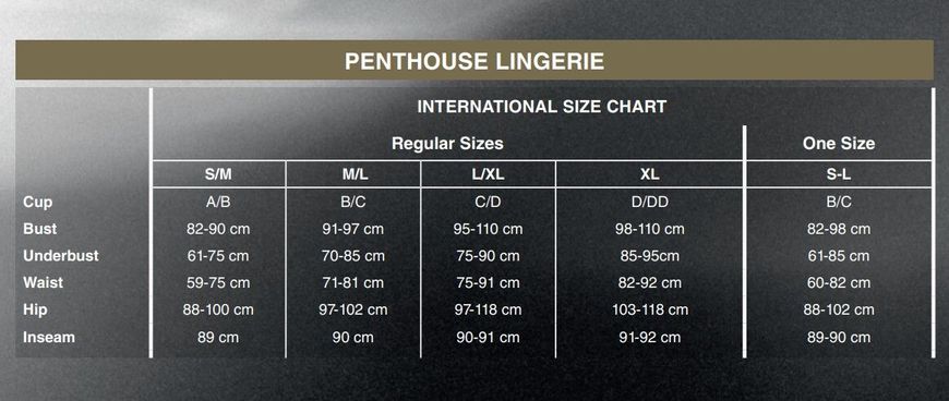 Комплект браллет и стринги Penthouse - Double Spice Black L/XL, Черный