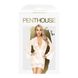 Комплект пеньюар с декором в виде роз и стрингами Penthouse - Sweet Retreat White XL, Белый