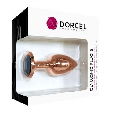 Металлическая анальная пробка с украшением в виде кристалла Dorcel - Diamond Plug Rose Gold S