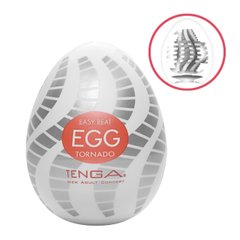 Мастурбатор-яйцо Tenga Egg Tornado со спирально-геометрическим рельефом
